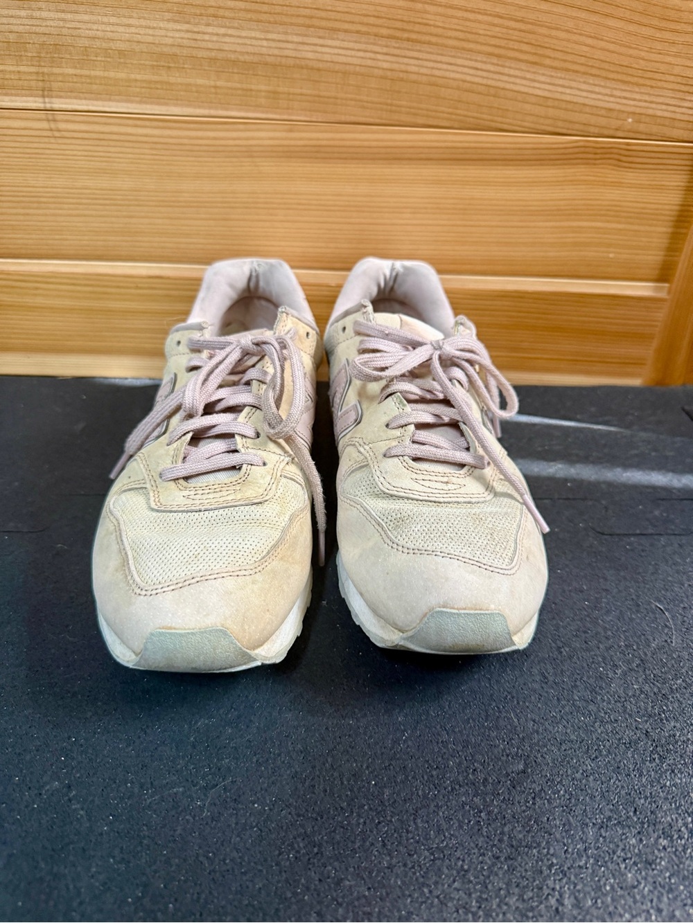 New Balance Neutral Suede Sneakers | Beige Pink Size 9